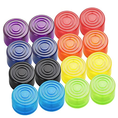 16 Stück Gitarre Effektpedal Fußschalter Topper Bunt Fußnagelkappe Footswitch Kappe für E-Gitarre Effektpedal 8 Farben