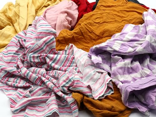 Putzlappen Trikot Baumwolle Bunt 10kg – Industriequalität – Reißfest & lösungsmittelbeständig – Fusselarme Reinigungstücher für Werkstatt, KFZ, BAU & Metall – 100% Baumwolle