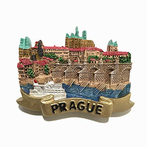 3D-Kühlschrankmagnet in Prag, Tschechische Republik, Dekoration für Zuhause und Küche, Tschechische Republik, Prag, Kühlschrankmagnet, Touristen-Souvenir, Geschenk