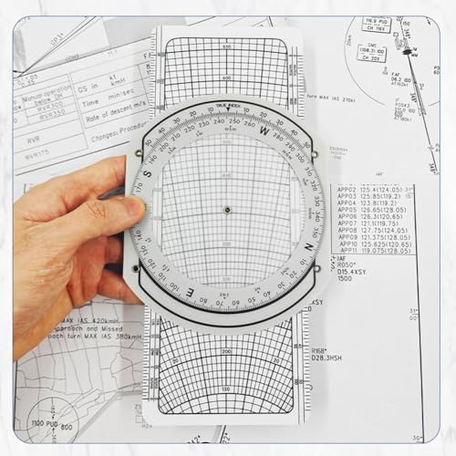 E6B Flugcomputer, Luftfahrtplotter, Gleitlineal für Piloten, transparentes Kunststoff-Messwerkzeug für Flugtraining, Navigation, Flugzeugwartung