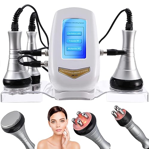 Babiloon Kavitationsmaschine 40K, Körperformmaschine, 3 in 1 professionelle Schönheitsausrüstung, Hautpflegewerkzeug für Gesicht, Arm, Taille, Bauch, Bein (A)