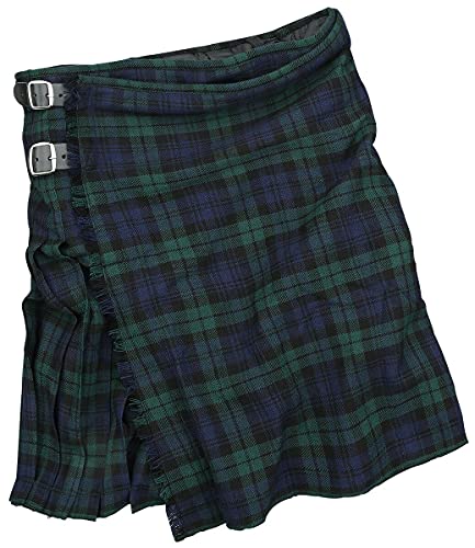 Black Premium by EMP Kult Tartan Kilt Herren grün-blau größenverstellbar L