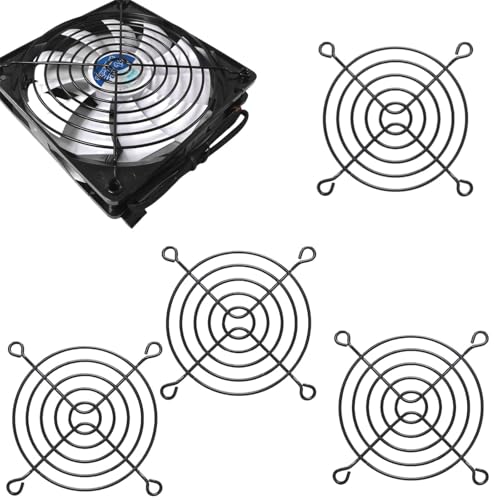 Lüftergitter für 120mm Lüfter,4pcs Lüftergitter Schutzgitter,Fan Cover,120mm Dust Filter,Dust Filter,Dust Cover Computer,120mm Fan Filter, PC Fan Filter, PC Dust Filter,Metal Grill for 120mm Fans