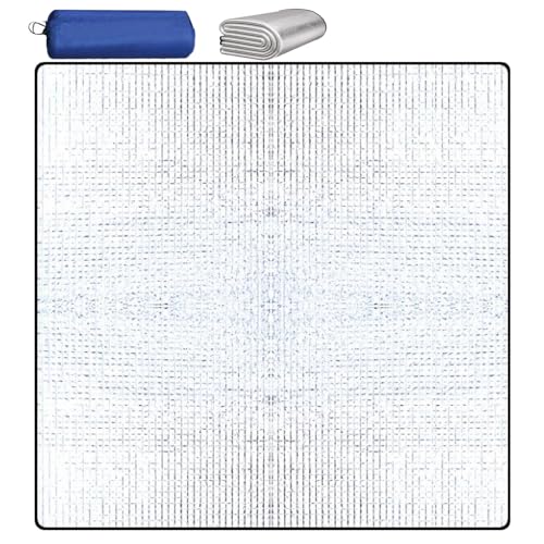 Jiavlyx Faltbare Zeltmatte, 200 * 200cm Aluminium Lsomatte Camping, Lsoliermatte, Alu Isomatte, Lsolierdecke,Outdoor Ultraleicht Lsolierdecke,Mit Aufbewahrungstasche,Für Camping, Wandern, Picknick