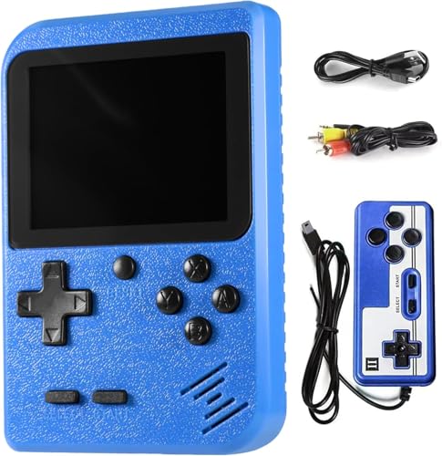 Hbaid Handheld Spielkonsole, Retro Handheld Konsole Mit 500 Klassischen Fc Spielen, 3" LCD-Bildschirm, Retro Game Console Für Zwei Spieler Spiele Und Tv-Ausgang, Kinder Und Erwachsene