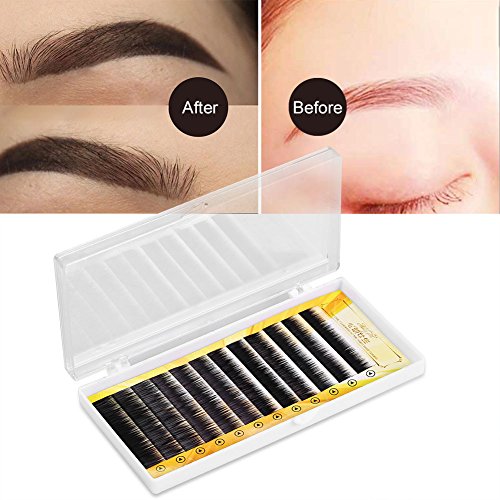eyebrow extensions hair, Gemischte schwarze falsche Augenbrauenverlängerung, gefälschte Augenbrauen Vergrößerer einzelne Augenbrauen 5 8mm