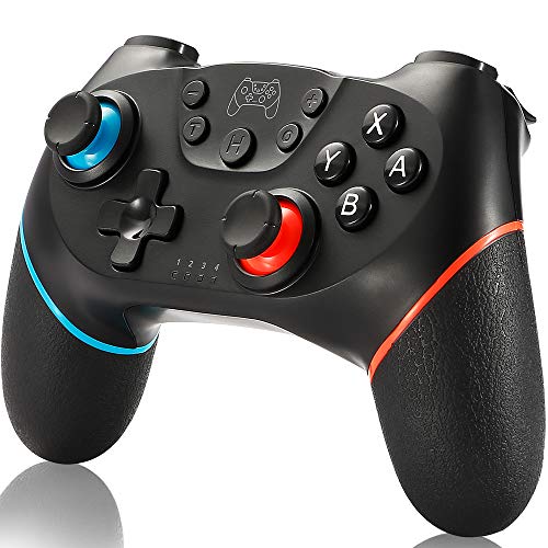 SPGOOD Wireless Controller für Switch, Wireless Pro Controller für Switch Lite/OLED, Turbo Funktion Einstellbarer Dual Vibration 6 Achsen Gyroskop Joystick