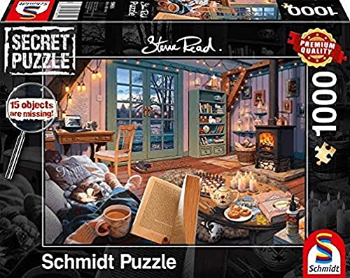 Schmidt Spiele 59655 Im Ferienhaus, 1000 Teile Secret Puzzle