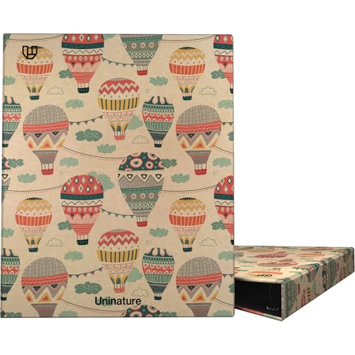 Unipapel - Ökologischer A4-Ringordner, Karton und Papier, 100% recycelt, 4 Ringe, 25 mm, D-Form, Uninature Design Kappadokien, FSC Recycled 100%, perfekt für die Archivierung von Dokumenten und