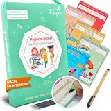 Filapen® Magische Vorschulhefte ab 4 Jahren – 5 Übungshefte + Stift (wiederverwendbar) – Schreiben & Rechnen lernen, Buchstaben & Zahlen üben – Linkshänder geeignetes Schreiblernheft Set