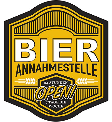 Spaß Kostet Aufkleber Bier Annahmestelle 11 cm oder 40 cm Alkohol Stammtisch Kneipe wirt