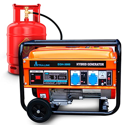 Generator-Set, Hybrid-Set (LPG, CNG, Benzin), 3 kW 1 F, maximale Leistung 3000 KW, Tankkapazität 15 l, bis zu 11 Stunden Betrieb c