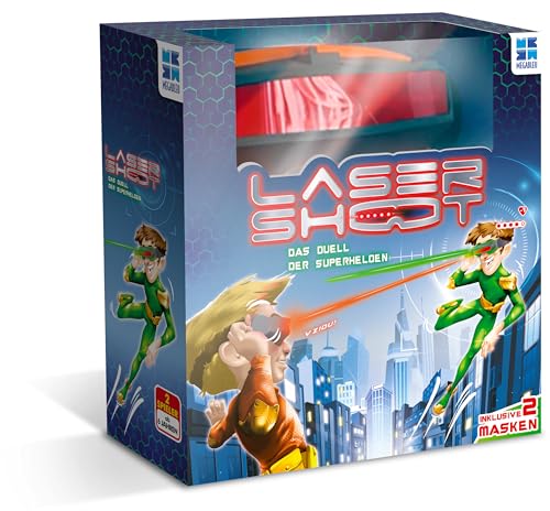 Megableu, Laser Shoot, spannendes Laser-Duell, interaktives Actionspiel, drinnen und draußen spielbar, Für 2 Spieler ab 7 Jahren