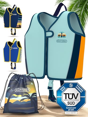 KIDVERSE Schwimmweste für Kinder von 2-3 Jahren - Sicheres Schwimmen für Jungen und Mädchen - TÜV Geprüfte Qualität – Schwimmhilfe für Kinder - Schwimmweste Kinder & Kleinkinder