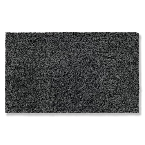 Astra Fussmatte innen rutschfest - nachhaltige Schmutzfangmatte waschbar 30°C - Türmatte PVC-FREI - Fußabtreter pflegeleicht - Fußmatte 60x100 cm anthrazit