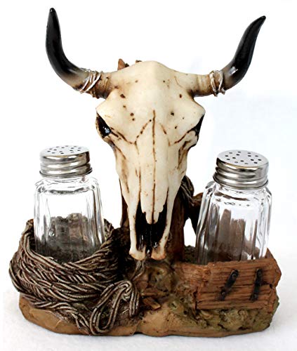 Salz und Pefferset Bullenschädel Büffelkopf Country und Western