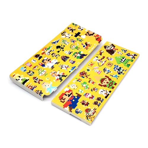 Limitiert für New3DS Extra Frontplatten-Abdeckplatten, Muscheln, Mosaik-Gelb, Ersatz, für neue 3DS-Handheld-Spielkonsolen, DIY Mario 20th Anniversary Edition, obere und untere Abdeckplatte, 2 Stück