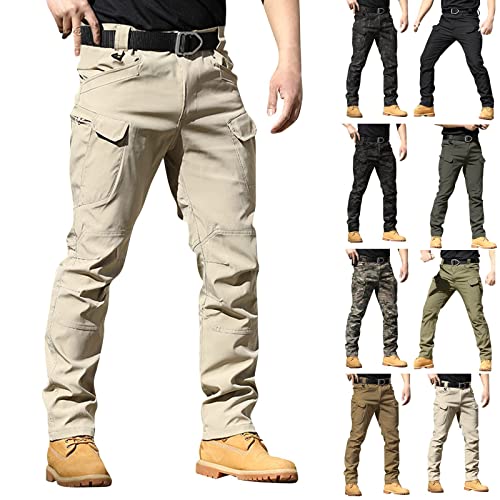 Cargohose Herren Baggy, City Special Service Hosen Militär Fan Ix7 Multi Pocket Latzhose Arbeitshose Männer Arbeitslatzhosen Slim Fit Pants Laufhose Casual Trousers Mesh Engelbert (M, Armeegrün)