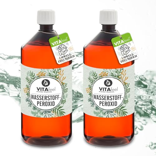 VitaFeel Wasserstoffperoxid 2000 ml - 3% Lösung | Hochreine Qualität, ohne Stabilisator | Vielseitig einsetzbar für Haushalt und technische Anwendungen