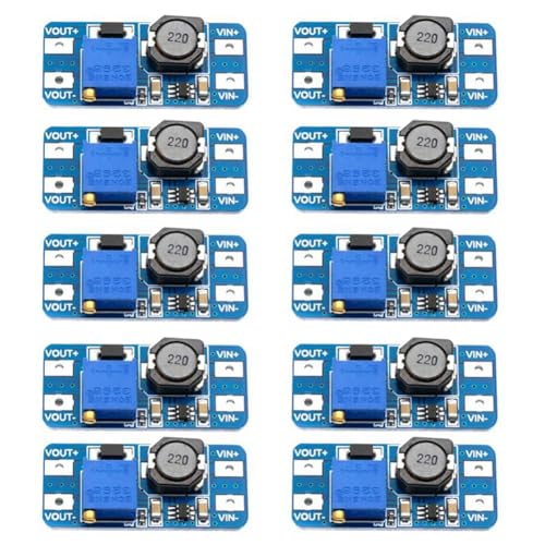 Lmzzdld 10er Pack, DC-DC Set Kit Boost Regler Set Kit USB Power, 2V-24V auf 5V-28V, 2A Ausgang, Micro-USB