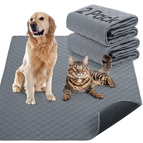 Wiederverwendbare Hundetrainingspads, 2 Stück, waschbare Welpen-Trainingspads, super saugfähig, wasserdicht, Urinierunterlagen für Hunde, Auto, Reisen