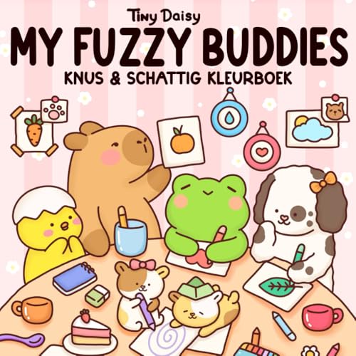 My Fuzzy Buddies: Malbuch für Erwachsene und Kinder mit einfachen Designs von super süßen Tiercharakteren, klare und einfache Zeichnungen für Entspannung und Stressabbau