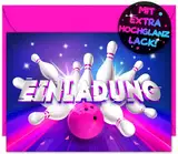 12x Bowling EINLADUNGSKARTEN KINDERGEBURTSTAG Junge Mädchen + 12x Umschläge - die Bowlingbahn PARTY Karten sind die Bowling EINLADUNG Jungen Kinder GEBURTSTAG KINDERPARTY Kegeln GEBURTSTAGSPARTY
