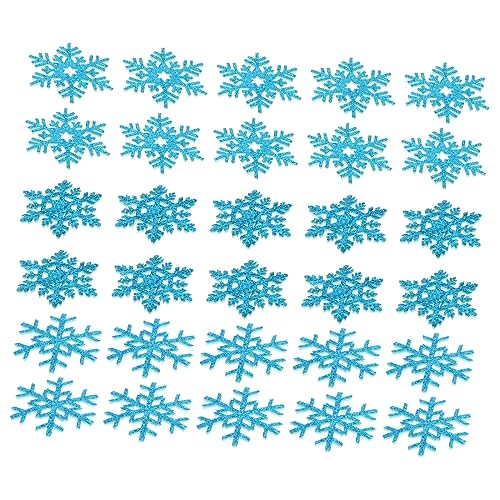 Garneck Schneeflocken Aufnäher Set - 30 Stück Glitzernde Eiskristalle Aufkleber Zum Aufbügeln Und Annähen Für Kreative Bastelprojekte - Weihnachtsdeko Und Individuelle Textilien