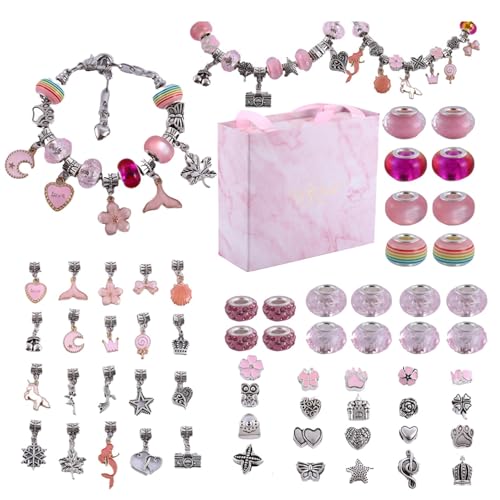 Fbinys Schmuck-Herstellungsset für Mädchen, Schmuck-Herstellungsset für Kinder - Stilvolles Schmuckarmband-Schnurmacher-Set, Perlenarmband-Set - Kreatives Kinder-Schmuckmacher-Schmuckperlen-Set für
