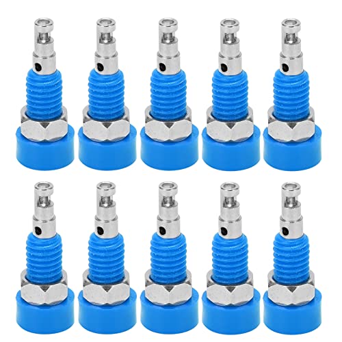 Polklemme, Bananenbuchse, 10 Stück Mini-Polklemme, 2 Mm Bananenbuchse, Klinkenbuchse, Elektronischer Instrumentenstecker-Adapter (Blau)