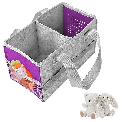 Blnriam Tragetasche für Toniebox-Starterset und Zubehör，Tonie aufbewahrung，Tasche toniebox, Filz-Organizer-Tasche für Tonies-Figur und Toniebox (tiefviolett)