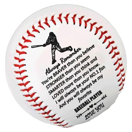 Baseball-Goodies für das Team, Baseball-Goodie-Bags, Gastgeschenke,9-Zoll-Gravur-Hartball mit Holzkern - Jubiläums-Andenken, Partygeschenk für Enkel, Team, Spieler, Vatertag
