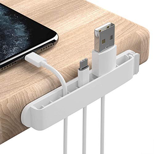 PZOZ 3 Stück Kabelhalter Kabelclips，für Netzkabel, Cable Ladekabel，Schreibtisch Kabelmanagement，Organizer Schreibtisch und die meisten anderen Kabel(Weiß)