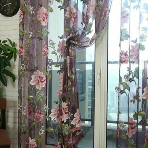 Zartes florales Tüllpaneel für Türen und Fenster verschönert das Ambiente Ihres Zuhauses