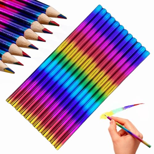 Opvonxeh Mehrfarbige Stifte, ästhetische Farbstifte, lustiger Partybevorzugung, 15,7 x 2,7 cm, professionelle Kunstprodukte für Kinder, Malen und kreative Sketching-Aktivitäten