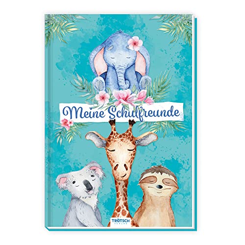 TRÖTSCH - Meine Schulfreunde "Tierfreunde" | Freundebuch mit liebevollen Tiermotiven für Schulfreunde: Freundebuch Schulfreunde Erinnerungsalbum