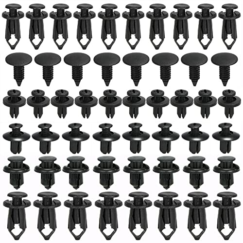 Befestigung Clips 190 Stücke Auto Stoßstangen Türverkleidung Klammern Stoßstangen Zierleisten Befestigungclips Set Fender Stoßfänger mit Kunststoff Nieten ​Universal Clips Spreiznieten Kunststoff