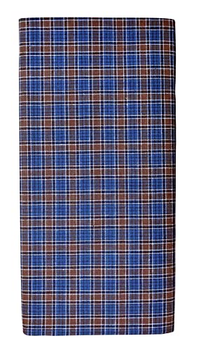 CRAFTSTRIBE Handloom 100% Baumwolle kariert Lungi/Dhoti/Wrap/Sarong für Herren, 1 Stück