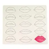 5 Stück Lippen Tattoo Übungshaut üben Doppelseitige Haut für permanente Makeup Künstler aus Silikon zum Üben von Lippentätowierungen (5 Stück Lippenhaut)