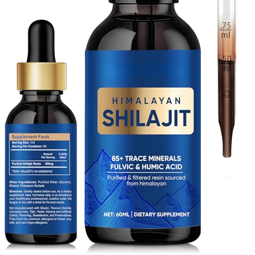Himalaya Shilajit Drops, Reines Shilajit Unterstützt das Immunsystem, Hochwertige Formulierung Antioxidative Kraft und Für Energie und Wohlbefinden