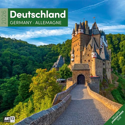 Deutschland Broschürenkalender 2026 - 30x30 - Art12 | Stilsicherer Landschaftskalender im schlanken Hochformat (aufgeklappt 30x60 cm) | zum Eintragen