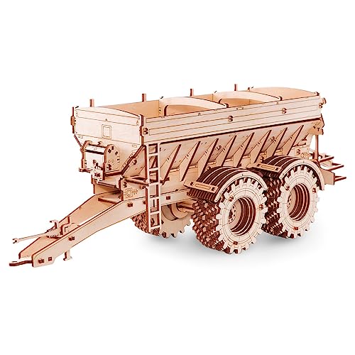 EWA Eco-Wood-Art Trailer for Mechanisches dreidimensionales Composite-Modell des Trailers für KIROVETS K-7M 3D Puzzle für Erwachsene und Jugendliche-Klebstofffreie Kollektion-206 Details, Natur