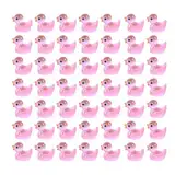WAITLOVER 50Pcs Mini Luminous Duck Colorful Micro Ornaments Mini Duck Animal Pot Decoration Landscape Decor Accessories Micro