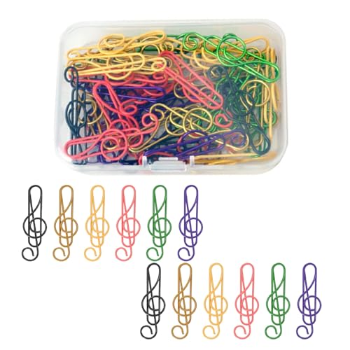 50 Stück Büroklammer Musiknoten Büroklammern Metall Große Paper Clips für Schule Büro Supplies Buch Memo Papier Foto Ordentlich von Dateiquittungen
