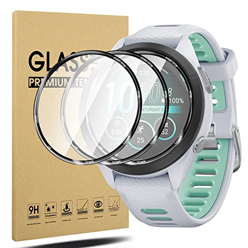 Diruite 3 Stück für Garmin Forerunner 265S Panzerfolie Schutzfolie,HD Anti-Kratzen Keine-Blasenfrei Displayschutzfolie für Garmin Forerunner 265S Intelligente Uhr[Sturzprävention]