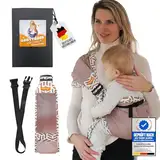 GUBBY GUPS® Ergonomische praktische Babytrage V3.0 für schnelle Einsätze - Tragetuch Baby neugeboren Baby Tragegurt Kleinkind bis 15 KG, Hüftsitz Baby Trage Tragesystem