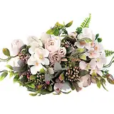 DXLing 3 Stück Künstliche Balkonpflanzen Rosa Seidenblume Kamelie Pflanze Kunstblumen für außen Blumengestecke Künstlich Deko Künstliche Blumen Wie Echt Plastik Blumenstrauß für Dekoration