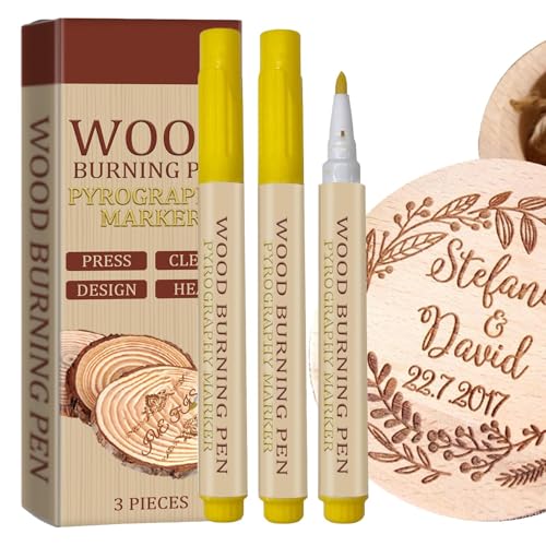 ycezw Scorch Crafting – -Brandstift, wasserfest für Kinder zum Brennen von | 3 Stück wasserfester Scorch-Stift für Holzverbrennung, Branding, Anfänger, freundliche Holzmalstifte, Fertigkeiten für