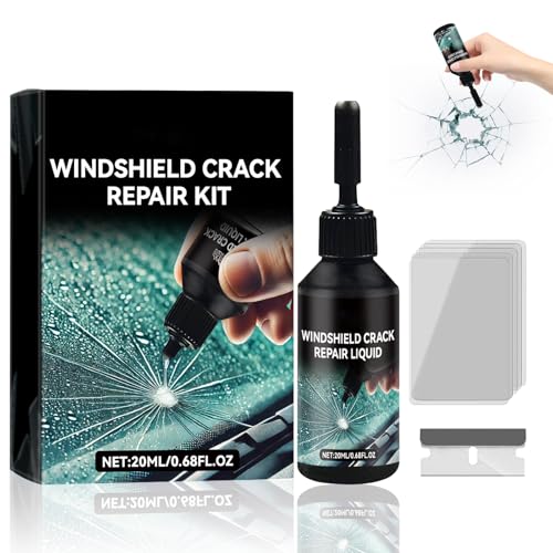 Gubuyi Steinschlag Reparaturset Windschutzscheibe, Glasreparaturflüssigkeit, Windshield Repair kit, Universelles Auto Glas Reparatur Set, Zur Reparatur von Kratzern, Löchern, und Sternförmigen Rissen