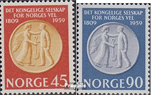 Prophila Collection Norwegen 434-435 (kompl.Ausg.) postfrisch ** MNH 1959 Landwirtschaftsverband (Briefmarken für Sammler) Wein/Landwirtschaft